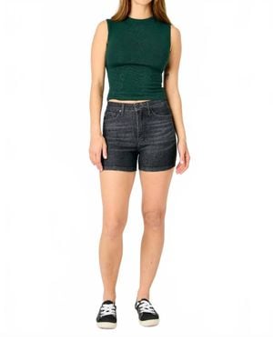 Judy Blue High Waist Tummy Control Shorts - Blue