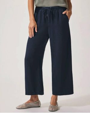 Splendid Angie Crop Wide Leg Pant - Blue