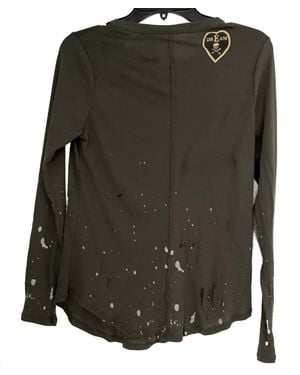 Chaser Brand Long Sleeve Crewneck Shirttail Tee - Green