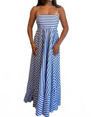 Olivaceous Ruby Tide Dress - Blue