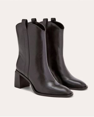 Everlane Outlaw Western Leather Boots - Black