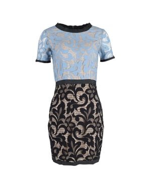 Sea Lace Two Tone Dress - Blue