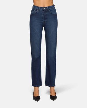 EB DENIM High Rise Straight Leg Jeans - Blue