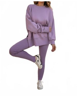 Aapparella Naomi Sweatshirt And Leggings Set - Purple
