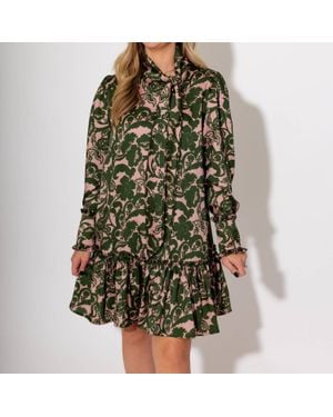 Ivy Jane Bow Neck Dress - Green