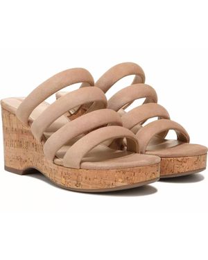 Sam Edelman Yuki Suede Wedge Sandals - Metallic