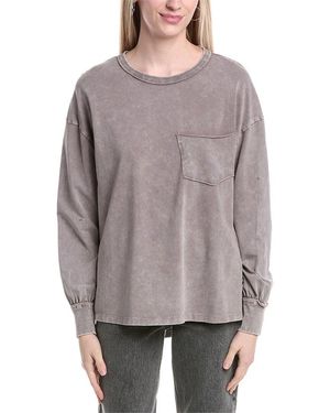 LaBiz High-Low Pocket Top - Gray