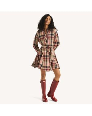 Nautica Ruffle-Trim Shirt Dress - Multicolor