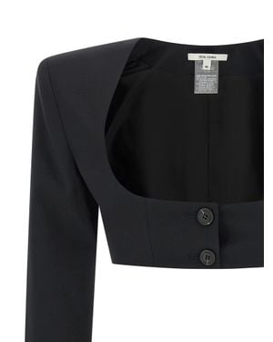 Nensi Dojaka Virgin Wool Blazer - Black