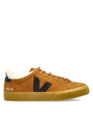 Veja Suede Low-Top Sneakers With Contrasting Accents - Brown