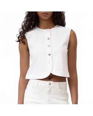 Closed Denim Vest - White