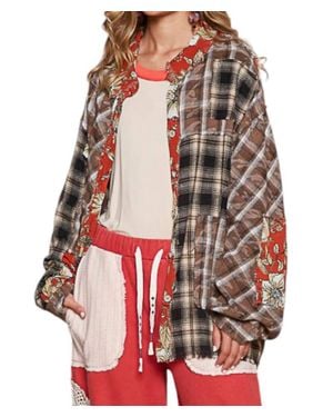 Pol I Know What Your Thinking Shacket - Red