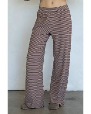 Things Between Levi Striped Wide Leg Pants - Gray