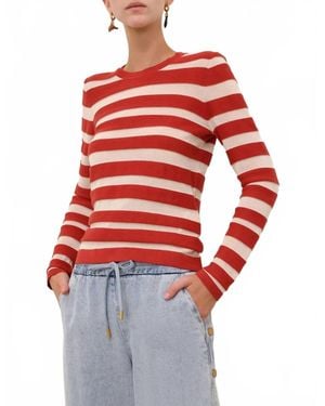 Zimmermann Rebellion Striped Top - Red