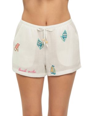 Surf Gypsy Beach Vibe Embroidered Shorts - Multicolor