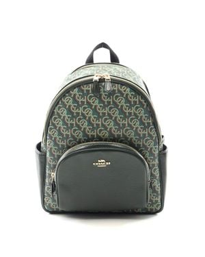 COACH Signature Monogram Backpack Pvc Leather - Green