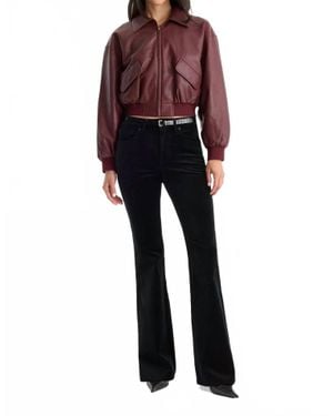 GOOD AMERICAN Velvet Flare Pants - Blue