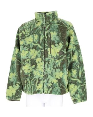 The North Face Camouflage Fleece Casual Jacket - Green
