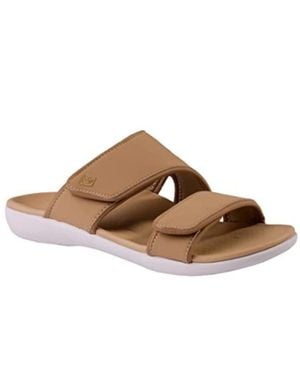 Spenco Kholo Nuevo Sandals's W Champagne Round Toe Slip-On Slide Jzz1256 - Brown