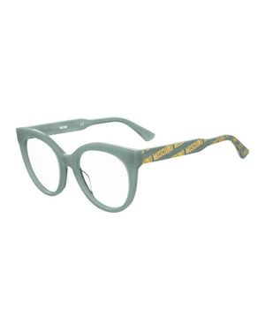 Moschino Eyeglasses Round Full Rim, Frame And Clear Demo Lenses Lens Mos613035J00 - Green