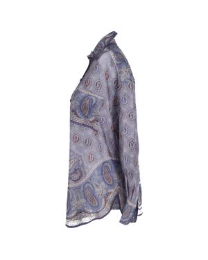 Zimmermann Vitali Paisley Print Shirt - Purple