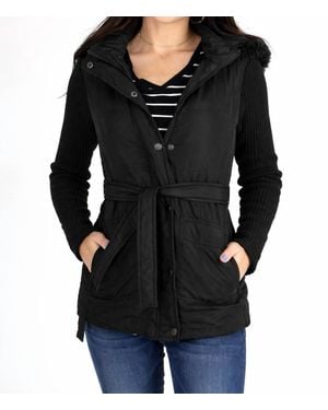 Grace and Lace Slim Fit Jacket With Hood - Black
