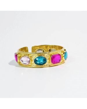 Treasure Jewels Multi Glow Bangle - Metallic