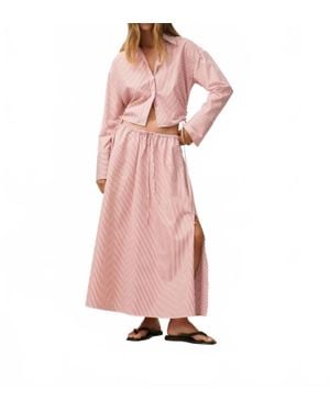 Closed Cotton Gathered Shirt - Pink