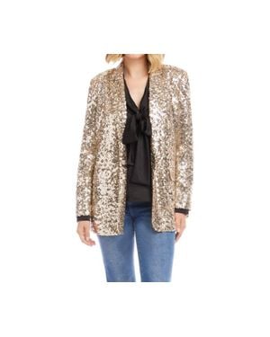 Karen Kane Sequin Blazer - White