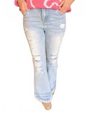 Blakeley Shiloh Distressed Flare Jeans - Blue