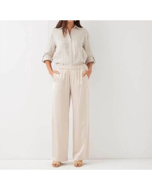 Karen Kane Satin Pull On Pants - Natural