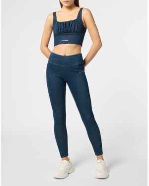 Philipp Plein Top Denim Touch Ps - Blue