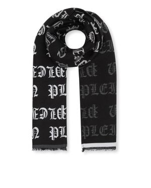 Philipp Plein Long Scarf 180X38 Gothic Plein - Black