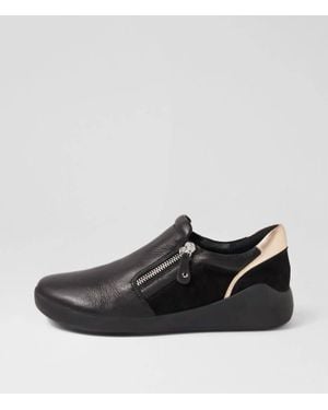 Ziera Yoyce Leather Flats - Black