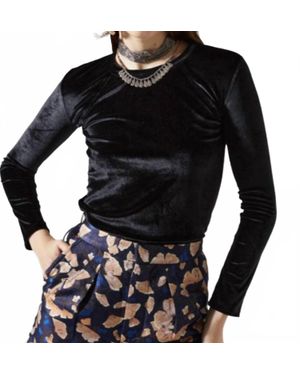 Lanhtropy Bond Velveteen Top - Black