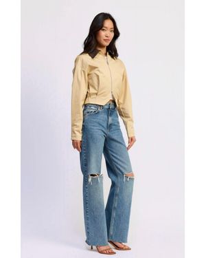 En Saison Cecilla Zip Up Jacket - Blue