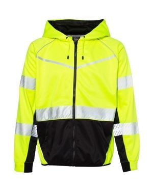 Kishigo Premium Series Full-Zip Hooded Sweatshirt - Yellow