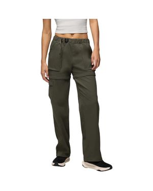 Prana Halle Pants Spruce Convertible Belted Waist Straight Leg Jzz1084 - Green