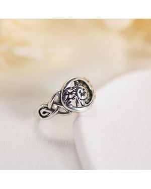 Fashnzfab Sun And Moon Ring (Adjustable) - Natural