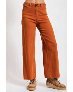 Easel Wide Leg Pants - Orange