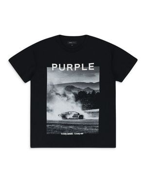 Purple Brand Textured Inside Out Tee T-Shirt - Black