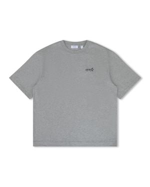 Off-White c/o Virgil Abloh Paint Splatter Arrow Diag Skate Fit T-Shirt - Gray