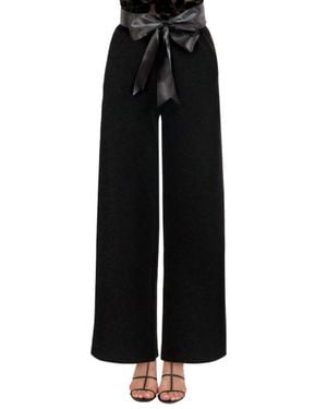 Gretchen Scott Velvet Palazzo Pant - Black