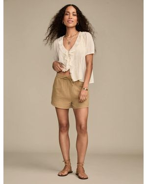 Lucky Brand Gauze Beach Short - Natural