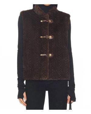Heartloom Nancy Faux Fur Vest - Black