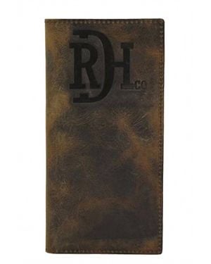 Red Dirt Hat Co. Genuine Leather Branded Rodeo Wallet - Black