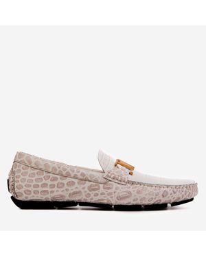 Vinci Leather Shoes The Marbella Himalaya Leather Driver Loafer - Pink