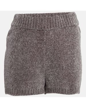MAJORELLE Rib Knit Denitza Chenille Shorts - Gray