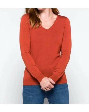 Love Ellie Stitch Fix V Neck Light Sweater - Red