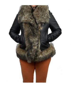 Lusso Beni Helix Leather Jacket - Black